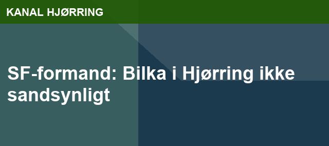 SF-formand: Bilka i Hjørring ikke sandsynligt