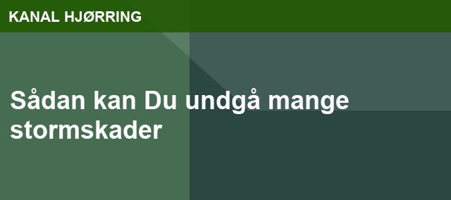 Sådan kan Du undgå mange stormskader