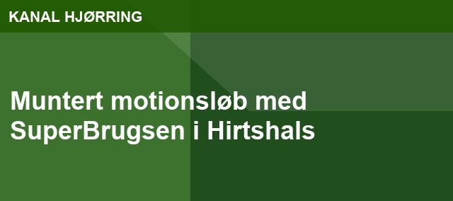 Muntert motionsløb med SuperBrugsen i Hirtshals