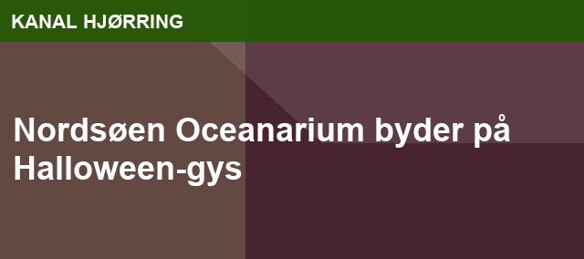 Nordsøen Oceanarium byder på Halloween-gys