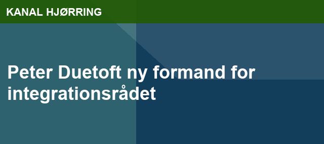 Peter Duetoft ny formand for integrationsrådet