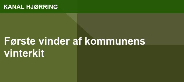 Første vinder af kommunens vinterkit