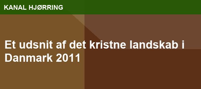 Et udsnit af det kristne landskab i Danmark 2011