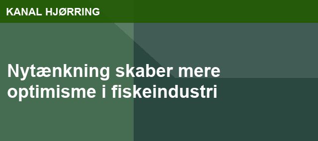 Nytænkning skaber mere optimisme i fiskeindustri