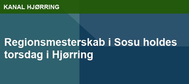 Regionsmesterskab i Sosu holdes torsdag i Hjørring
