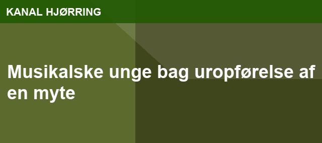 Musikalske unge bag uropførelse af en myte