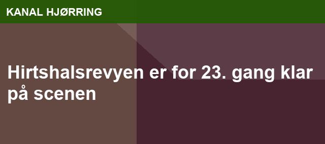 Hirtshalsrevyen er for 23. gang klar på scenen