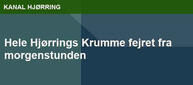 Hele Hjørrings Krumme fejret fra morgenstunden