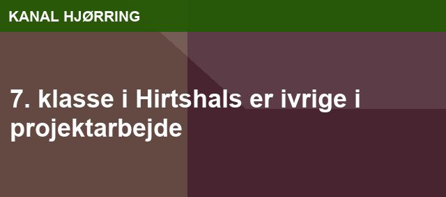 7. klasse i Hirtshals er ivrige i projektarbejde