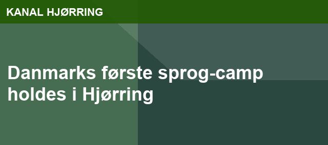 Danmarks første sprog-camp holdes i Hjørring