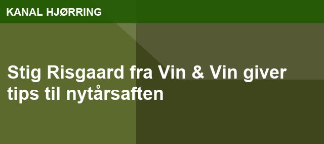 Stig Risgaard fra Vin & Vin giver tips til nytårsaften