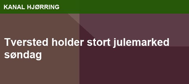 Tversted holder stort julemarked søndag