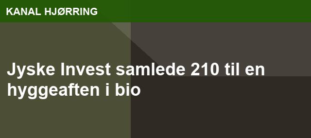 Jyske Invest samlede 210 til en hyggeaften i bio